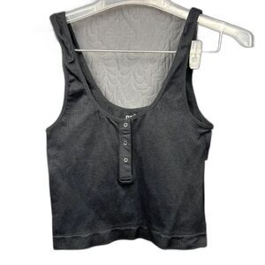 Rue 21 Ribbed Crop Tank Tee Cute Whimsy Y2K Goth Chic Summer School SZ XL:NWT